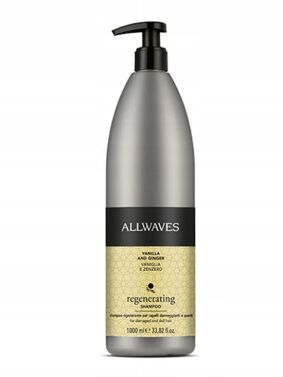 ALLWAVES SZAMPON REGENERUJĄCY Z EKSTRAKTEM Z WANILII I IMBIRU  1000 ml