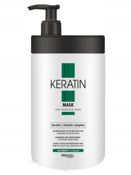 CHANTAL  PROSALON  KERATIN MASK  MASKA Z KERATYNĄ  WŁOSY MATOWE, ZNISZCZONE I OSŁABIONE  1000 g