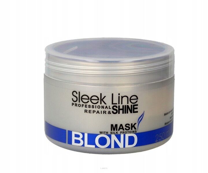 STAPIZ SLEEK LINE  MASKA  Z JEDWABIEMI WYCIĄGIEM Z PESTEK SŁONECZNIKA DO WŁOSÓW BLOND  250 ml