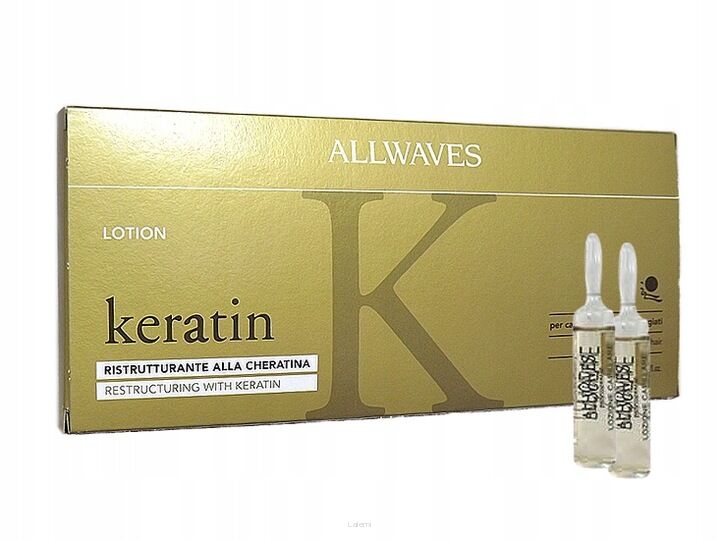 ALLWAVES KERATYNA AMPUŁKI ODMŁADZAJĄCE DO WŁOSÓW SUCHYCH I ZNISZCZONYCH 12X10ml