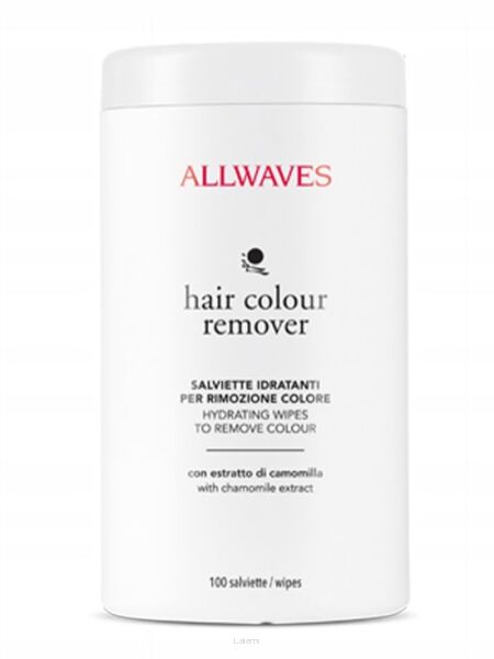 ALLWAVES HAIR COLOUR REMOVER CHUSTECZKI NAWILŻAJĄCE DO USUWANIA ŚLADÓW FARBY ZE SKÓRY 100szt.