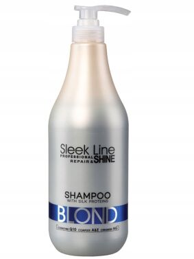 SLEEK LINE  SZAMPON Z JEDWABIEM DO WŁOSÓW BLOND, SIWYCH I ROZJAŚNIANYCH 1000 ml