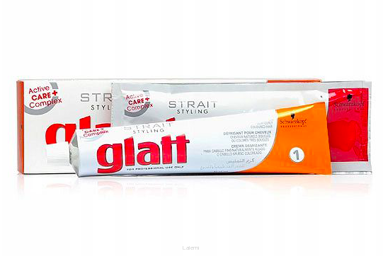 SCHWARZKOPF GLATT STRAIT STYLING (1)ZWSTAW DO TRWAŁEGO PROSTOWANIA WŁOSÓW 82 ml+2x40 ml