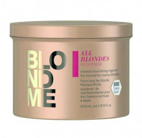 SCHWARZKOPF BLONDME ALL BLONDES MASKA ODŻYWCZA Z BOGATĄ FORMUŁĄ 500 ml