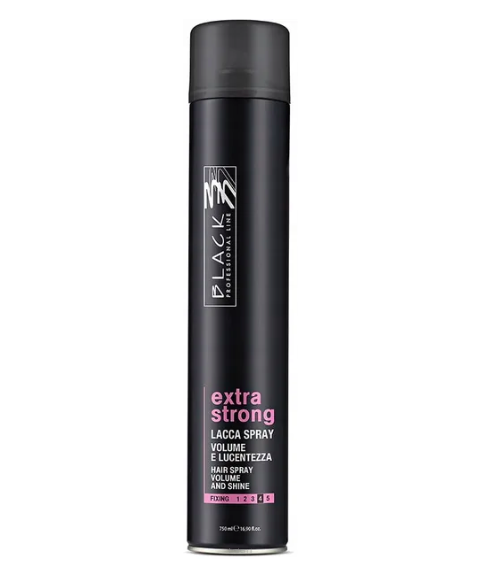 BLACK  PROFESSIONAL LINE  EXTRA STRONG HAIR SPRAY  EXTRAMOCNY LAKIER  DO UKŁADANIA WŁOSÓW  500 ml